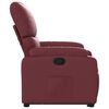 vidaXL Fauteuil inclinable de massage Rouge bordeaux Similicuir