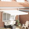 vidaXL Auvent R&eacute;tractable Blanc 350 x 250 cm tissu