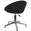 vidaXL Chaise pivotante &agrave; manger Noir Tissu