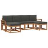 vidaXL Ensemble de canap&eacute;s d'ext&eacute;rieur 6 pc Naturel et Anthracite