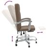 vidaXL Fauteuil inclinable de bureau Marron Tissu