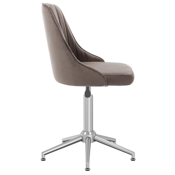 vidaXL Chaise pivotante &agrave; manger Gris clair Velours
