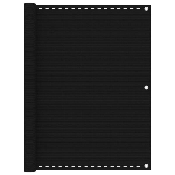 vidaXL Écran de balcon Noir 120x500 cm PEHD