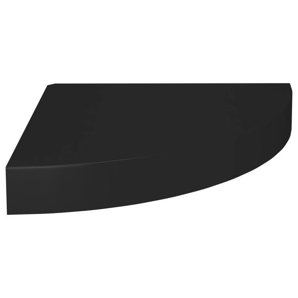 vidaXL Étagères d'angle flottantes 2 pcs noir 25x25x3,8 cm MDF
