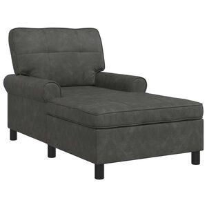 vidaXL Chaise longue Noir Simili cuir 91 x 157 x 91 cm