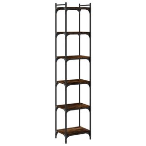 vidaXL Biblioth&egrave;que 6 niveaux ch&ecirc;ne fum&eacute; 40x30x188cm bois d'ing&eacute;nierie
