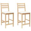 vidaXL Chaises de salle &agrave; manger 2 pcs Naturel 40 x 47,5 x 99,5 cm