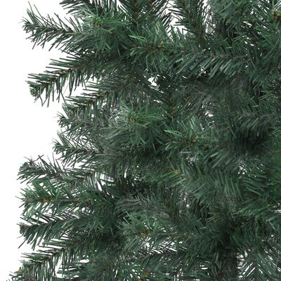 vidaXL Arbre de Noël artificiel d'angle pré-éclairé vert 120 cm PVC
