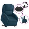vidaXL Fauteuil inclinable &eacute;lectrique bleu velours