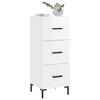 vidaXL Buffet Blanc brillant 34,5x34x90 cm Bois d'ing&eacute;nierie