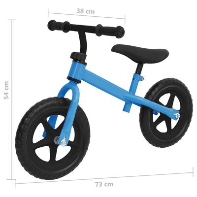 vidaXL Vélo d'équilibre Roues de 10 pouces Bleu