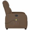 vidaXL Fauteuil inclinable de massage &eacute;lectrique marron tissu