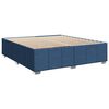 vidaXL Sommier &agrave; lattes de lit avec matelas Bleu 200x200 cm Tissu
