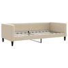 vidaXL Lit de repos sans matelas cr&egrave;me 90x200 cm tissu