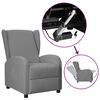 vidaXL Fauteuil &agrave; oreilles gris similicuir