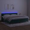 vidaXL Sommier &agrave; lattes de lit avec matelas LED Vert fonc&eacute; 200x200 cm