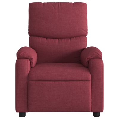 vidaXL Fauteuil de massage inclinable Rouge bordeaux Tissu