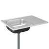 vidaXL Jeu d'&eacute;vier de cuisine et &eacute;gouttoir argent&eacute; 800x600x155 mm inox