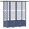 vidaXL Lit &Eacute;lev&eacute; avec Treillis et Toit Gris 163,5 x 40 x 138 cm PP