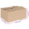 vidaXL Bo&icirc;te Pliable 50 pcs Naturel 30 x 21,5 x 14 cm Carton