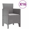 vidaXL Ensemble de salle &agrave; manger de jardin avec coussins 17 pcs