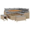 vidaXL Ensemble de canap&eacute; de jardin 8 pcs Beige et Gris clair