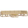 vidaXL Ensemble de canap&eacute;s d'ext&eacute;rieur 7 pc Blanc et Beige Polyester