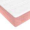 vidaXL Matelas de lit &agrave; ressorts ensach&eacute;s fermet&eacute; moyenne rose 120x210x20 cm velours