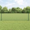 vidaXL Cl&ocirc;ture avec poteau Vert 0,6 x 25 m Acier et PVC