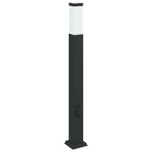 vidaXL Borne lumineuse avec sortie 80 cm Noir IP44