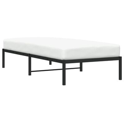 vidaXL Cadre de lit métal sans matelas noir 90x190 cm