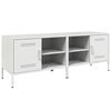 vidaXL Meubles TV 2 pcs blanc 68x39x50,5 cm acier