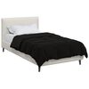vidaXL Duvet complet toute l'ann&eacute;e Noir 140 x 220 cm Microfibre