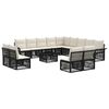 vidaXL Ensemble de canap&eacute; de jardin 14 pcs Noir polyrotin