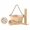 vidaXL Ensemble d'accessoires de sauna 4 pi&egrave;ces Marron