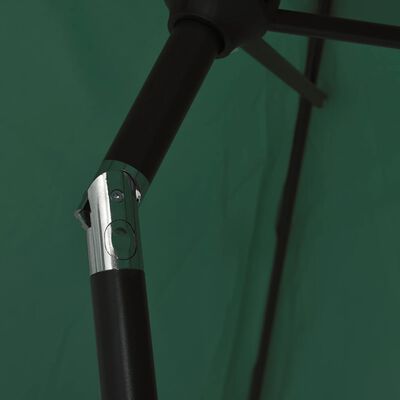 vidaXL Parasol vert 3 m mât en acier
