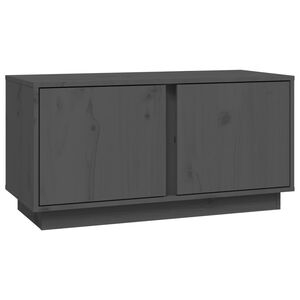 vidaXL Meuble TV Gris 80x35x40,5 cm Bois de pin massif