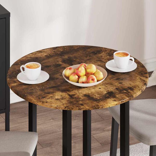 vidaXL Plateau de table Ch&ecirc;ne fum&eacute; 70 x 70 x 1,5 cm Bois d'ing&eacute;nierie