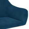 vidaXL Chaises pivotantes &agrave; manger lot de 6 bleu velours