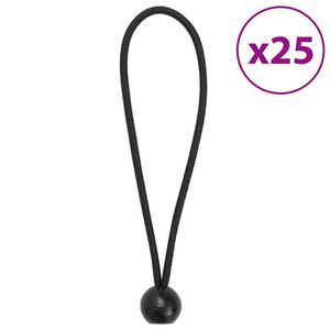 vidaXL Cordes &eacute;lastiques avec balles 25 pcs 21x0,5 cm