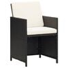 vidaXL Chaises de jardin lot de 2 avec coussins R&eacute;sine tress&eacute;e Noir