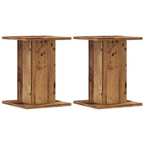vidaXL Supports de haut-parleurs 2 pcs vieux bois bois d'ing&eacute;nierie