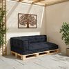 vidaXL Coussin de canap&eacute; sur palette 3 pcs Anthracite 120 x 80 x 38 cm