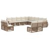 vidaXL Ensemble de canap&eacute; de jardin 13 pc Beige et blanc cr&egrave;me