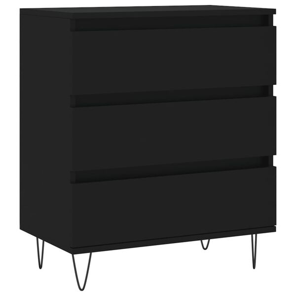 vidaXL Buffet Noir 60x35x70 cm Bois d'ing&eacute;nierie