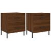 vidaXL Tables de chevet 2 pcs ch&ecirc;ne marron 40x35x47,5 cm