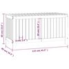 vidaXL Bo&icirc;te de rangement de jardin Blanc 115x49x60 cm Bois de pin