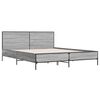 vidaXL Cadre de lit sans matelas sonoma gris 120x190 cm