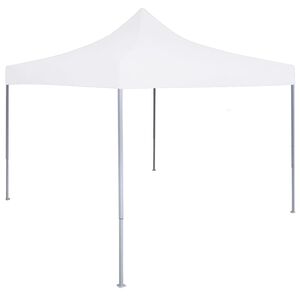vidaXL Tente de r&eacute;ception pliable professionnelle 3x3 m Acier Blanc