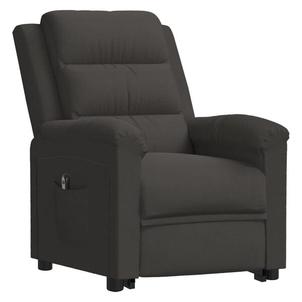 vidaXL Fauteuil gris fonc&eacute; velours